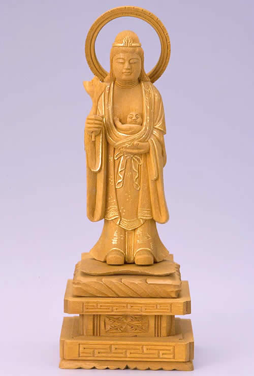 楽天市場】仏像 中山鬼子母神 3.0寸 樟製 【適合宗派：日蓮宗】 : 仏壇