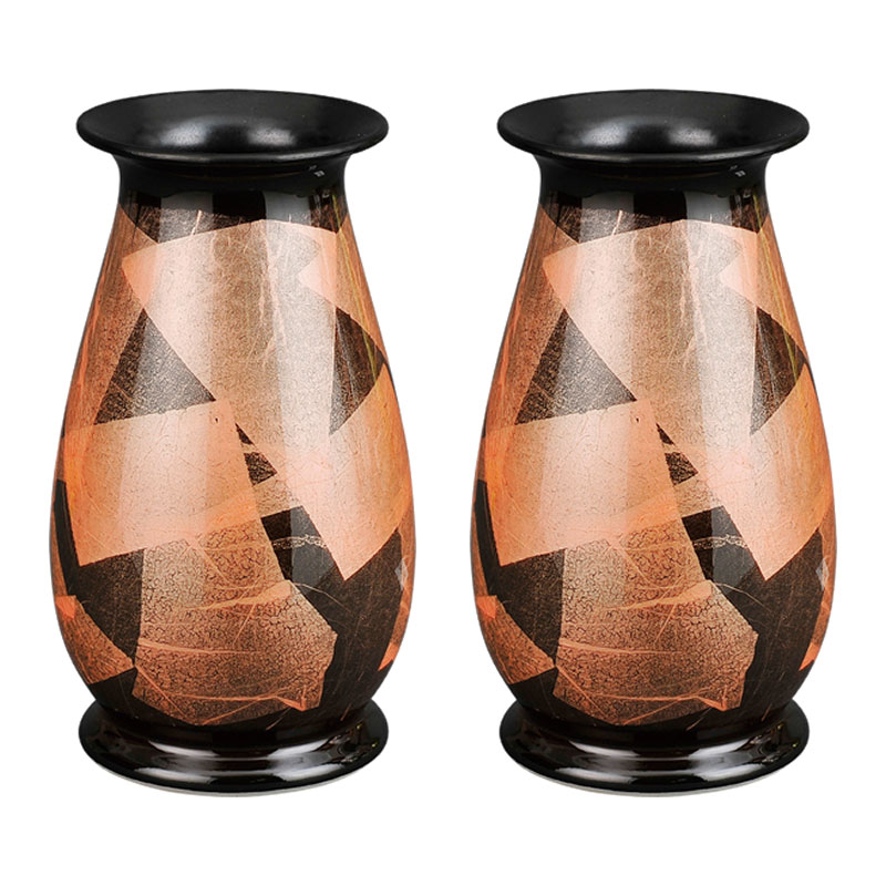 彩九谷焼の高級仏壇仏間用花瓶 一対 です 銀箔を張り付けた上に透明釉や五彩の釉彩を塗り焼き上げました 仏壇用花瓶 仏間用花瓶 銀彩珊瑚6号 一対