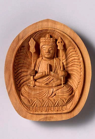 厄除け 香合仏 千手観音 白檀 筋彫り 金襴 袋付き【ポイント3倍】