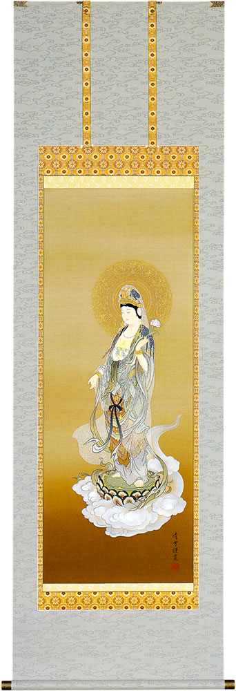 仏間用掛軸｜仏画掛軸 雲上聖観音
