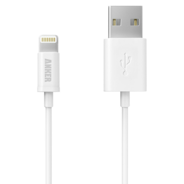 Ankerプレミアムライトニング 【Apple認証】USBケーブルiPhone X/8/8 Plus 対応/コンパクト端子 (ホワイト・ブラック 0.9m)
