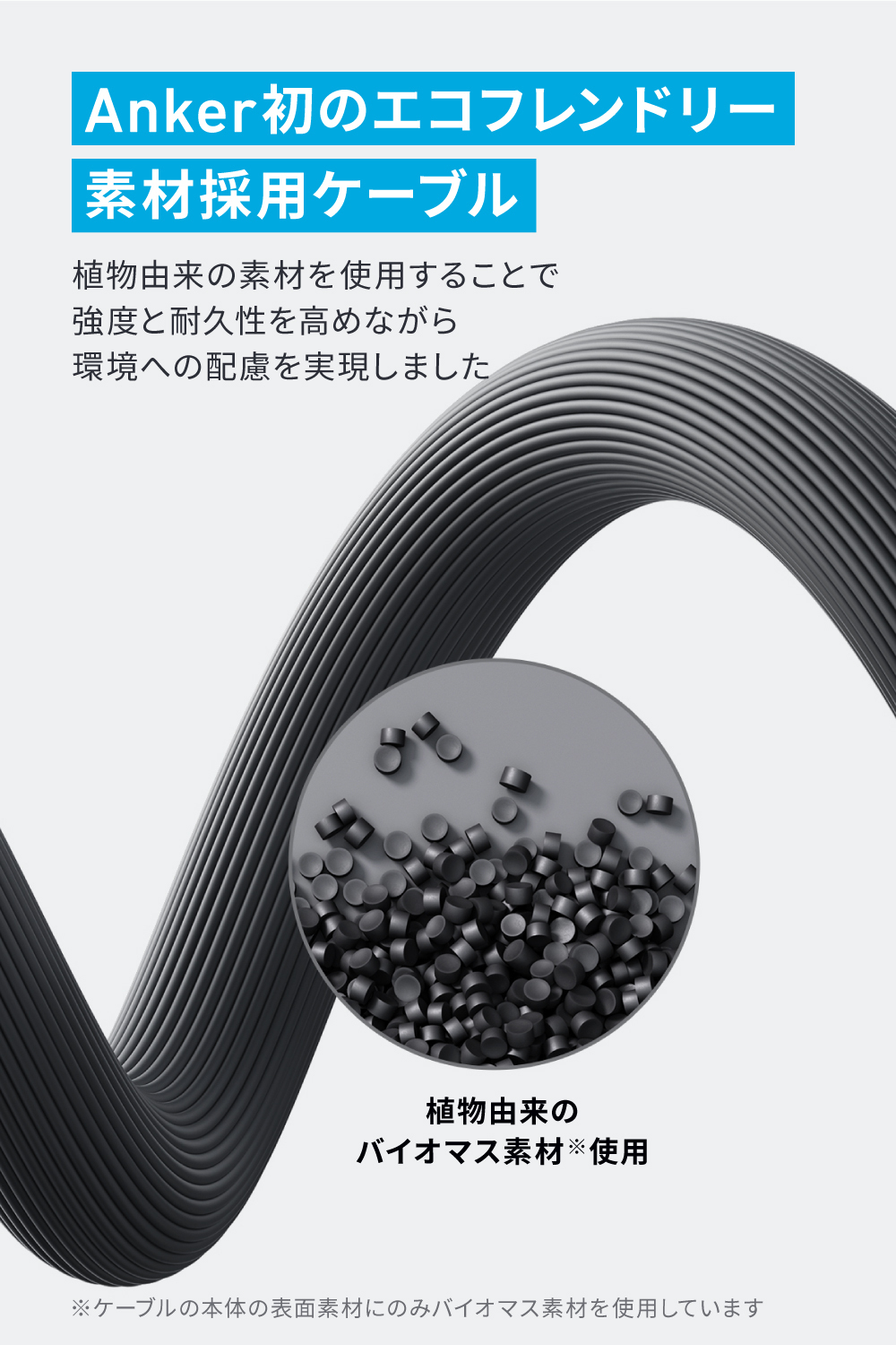 【10/1限定 最大10%OFFクーポン&P10倍】Anker 543 エコフレンドリー USB-C & USB-C ケーブル 植物由来素材 240W 急速充電 iPhone 15 / 15 Pro / 15 Plus /15 Pro zMax / MacBook Pro 2020 / iPad Pro 2020 / iPad Air 4 / Samsung Galaxy S21各種対応 (0.9m)