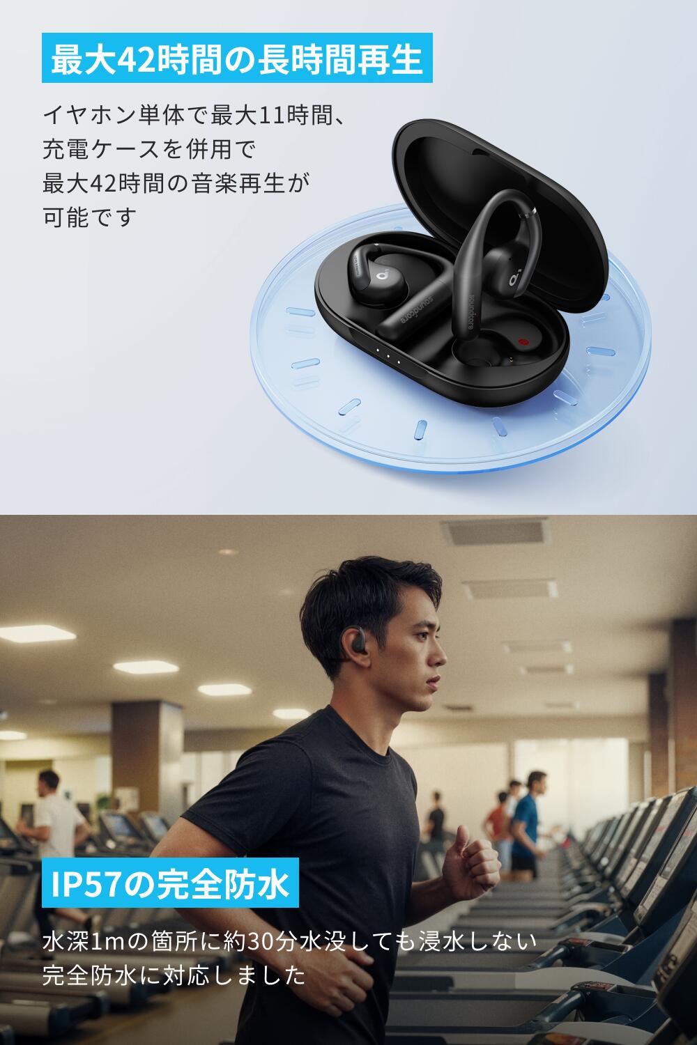 Anker Soundcore AeroFit（Bluetooth 5.3）【オープンイヤー型