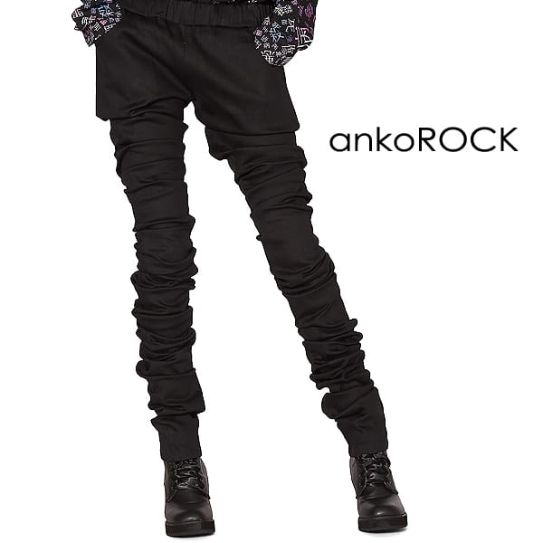 楽天市場 Ankorock アンコロック スキニー メンズ スキニーパンツ レディース ユニセックス 服 ブランド カーゴパンツ ウエストゴム イージー パンツ スリム スキニーデニム ジーンズ ジーパン 細身 黒 ブラック Ankorock