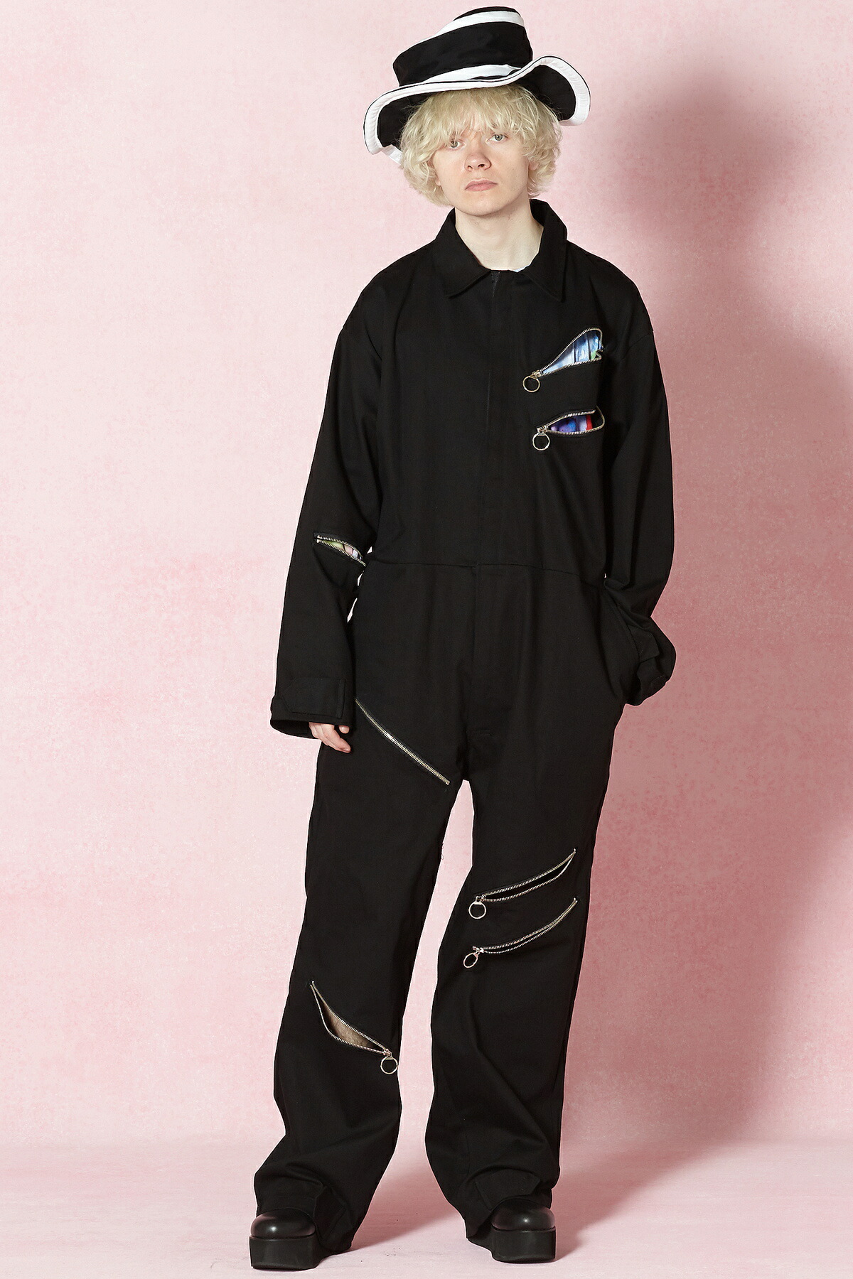 専門店では Ankorock アンコロック オーバーオール メンズ つなぎ レディース ユニセックス 服 ブランド ツイル 大きいサイズ ビッグシルエット オーバーサイズ アシンメトリー リングジップ 黒 ブラック Www Exceltours Com Mx