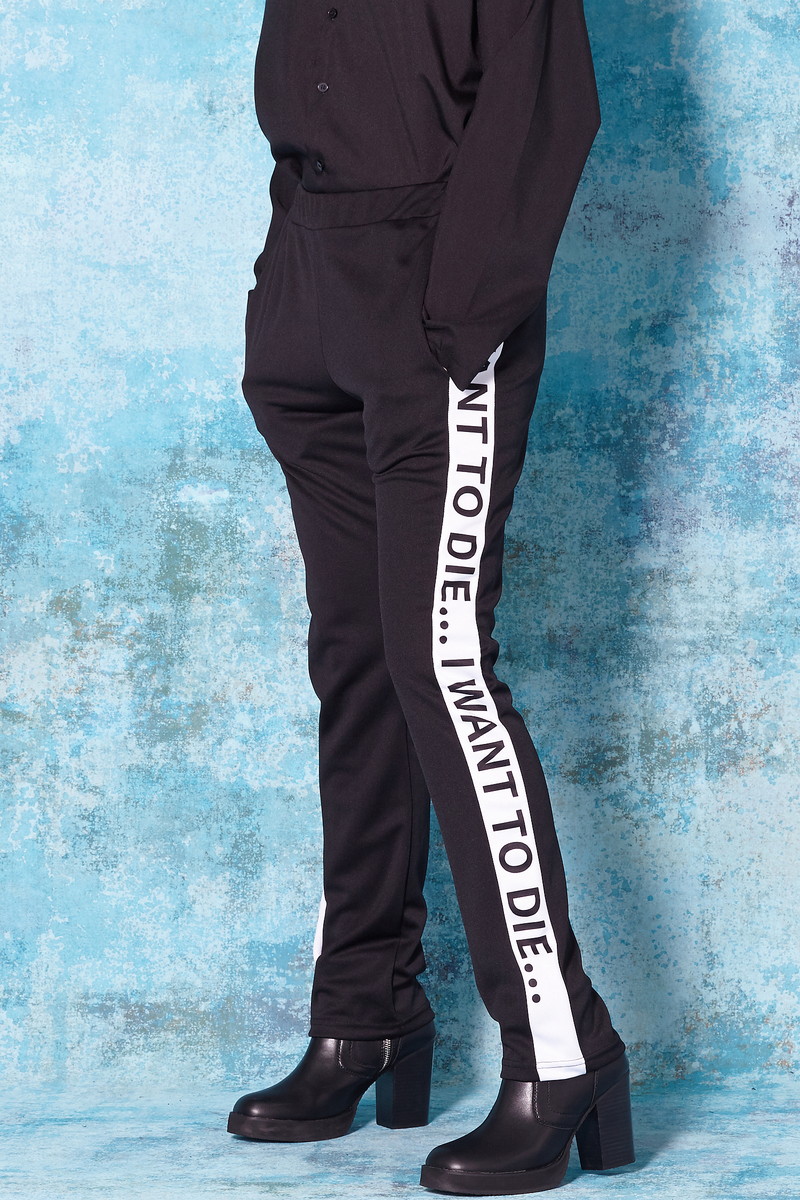 楽天市場 Ankorock アンコロック スキニー メンズ スキニーパンツ レディース ユニセックス 服 ブランド ウエストゴム イージーパンツ ロゴ スリム 細身 黒 ブラック Ankorock