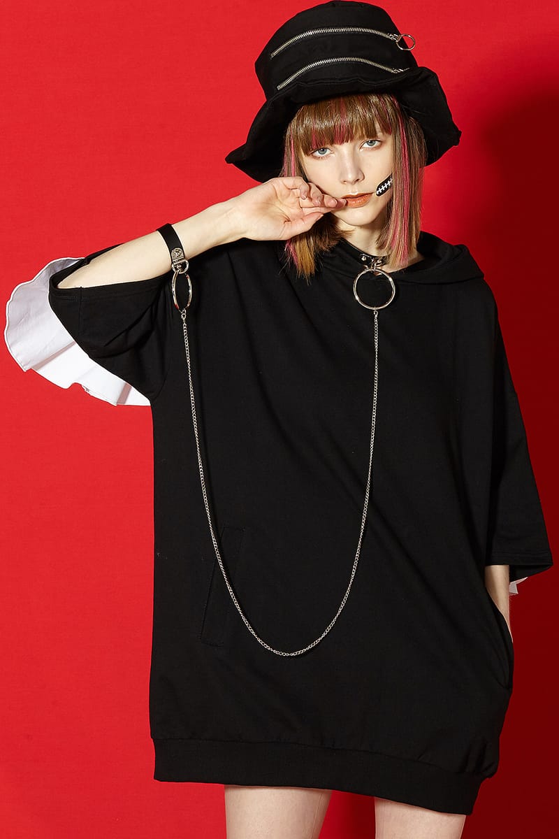 楽天市場 Ankorock アンコロック アクセサリー メンズ チョーカー レディース オールシーズン ユニセックス グッズ レザー 革 ロングチェーン シルバー ビッグ リング 黒 ブラック Ankorock