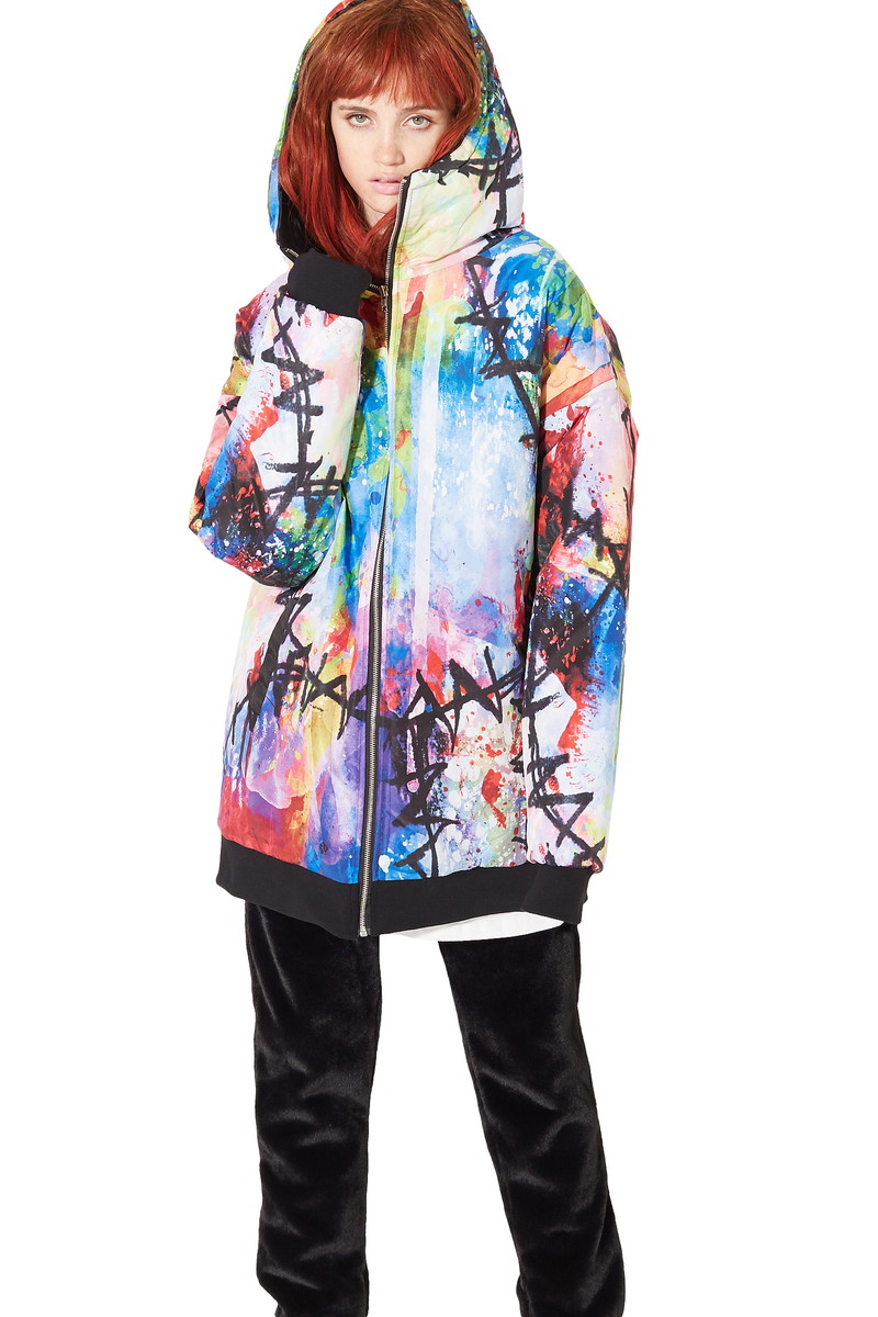 お歳暮 Ankorock アンコロック 中綿 ジャケット ダウン メンズ レディース ユニセックス 服 ブランド 長袖 ロング丈 大きいサイズ ビッグシルエット オーバーサイズ カラフル ゾンビ Ankorock 交換無料 Gmsaz Com