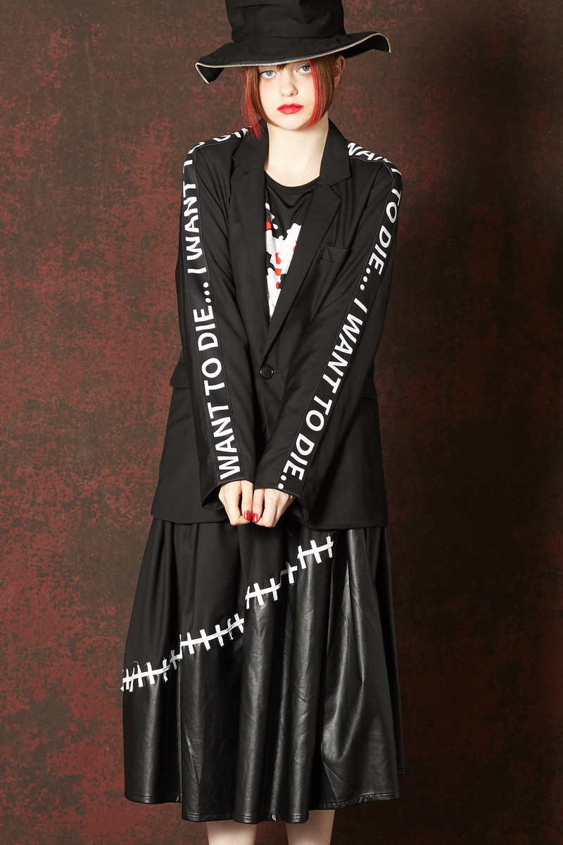 Ankorock レディース アンコロック スーツ生地 テーラードジャケットメンズ レディース Ankorock ユニセックス 服 ブランド ロゴ 1つボタン Tr素材 スーツ生地 長袖 アシンメトリー リングジップ 黒 ブラック Ankorock原宿系 ファッション 派手 個性的 衣装 Ankorock レディース アンコロック スーツ生地 テーラードジャケットメンズ レディース Ankorock ユニセックス 服 ブランド ロゴ 1つボタン Tr素材 スーツ生地 長袖 アシンメトリー リングジップ 黒 ブラック Ankorock原宿系 ファッション 派手 個性的 衣装