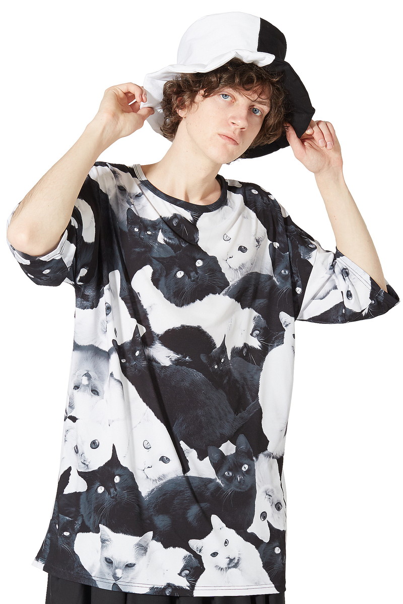 初回限定 楽天市場 Ankorock アンコロック ビッグ Tシャツ メンズ カットソー レディース ワンピース ユニセックス 服 ブランド 半袖 大きいサイズ ビッグシルエット 黒 ブラック プリント 猫 柄 Ankorock 本店は Inquiport Net