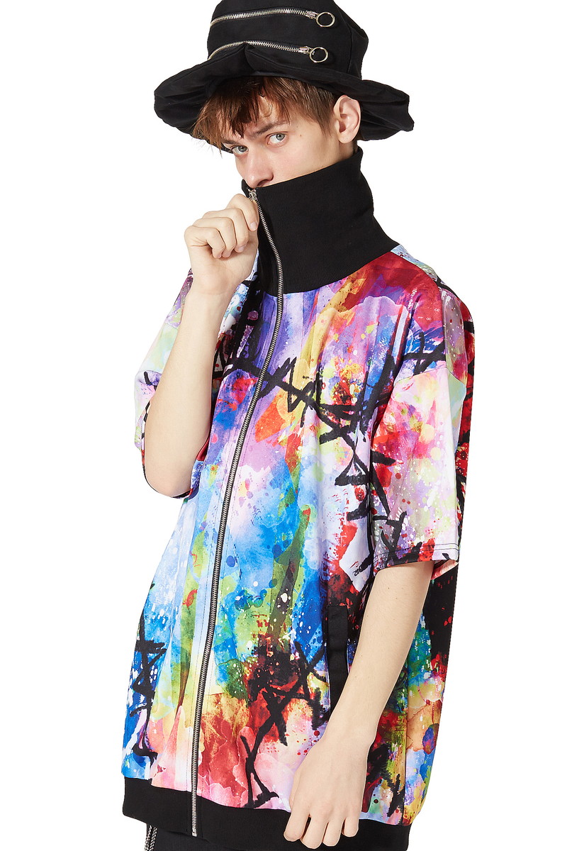 卸売正規 ジャージ 宇宙柄ブランド メンズ Ankorock アンコロック モード系 ボリュームネック 服 ブランド 総柄 レディース ユニセックス 半袖 大きいサイズ ビッグシルエット ロゴ プリント カラフル 派手 Ankorock原宿系 ファッション 派手 個性的 衣装 卸売正規 ジャージ 宇宙柄ブランド メンズ Ankorock アンコロック モード系 ボリュームネック 服 ブランド 総柄 レディース ユニセックス 半袖 大きいサイズ ビッグシルエット ロゴ プリント カラフル 派手 Ankorock原宿系 ファッション 派手 個性的 衣装
