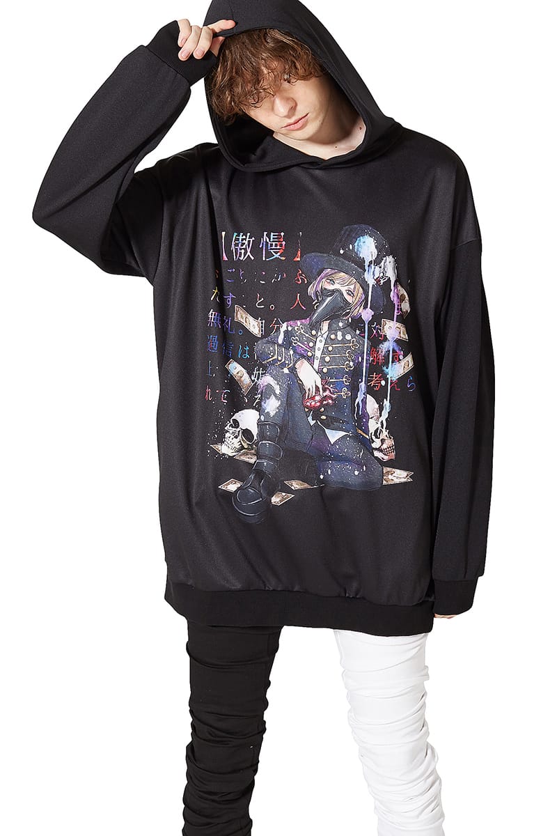 超特価激安 楽天市場 Ankorock アンコロック パーカー メンズ プルオーバー レディース ユニセックス 服 ブランド 長袖 ロング丈 プル パーカー ガールズプリント 大きいサイズ ビッグシルエット オーバーサイズ 黒 ブラック 女の子 大罪 アイドル Ankorock 100 の