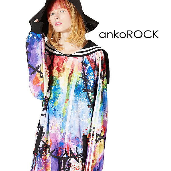 Ankorock アンコロック ロングtシャツ メンズ カットソー レディース ロンt ワンピース ユニセックス 服 ブランド 長袖 長袖