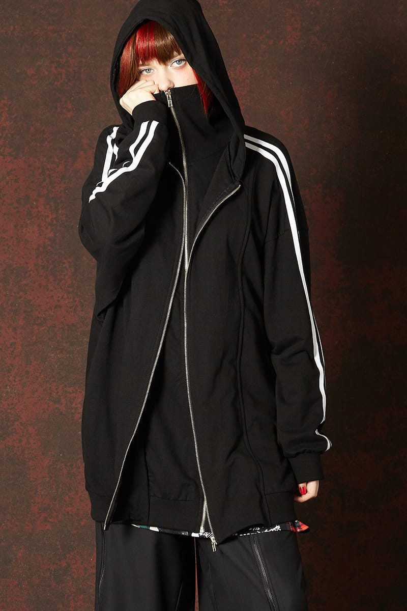 当店の記念日 ジップパーカー メンズ パーカー アンコロック Ankorock レディース ブラック 黒 オーバーサイズ ビッグシルエット 大きいサイズ ジップアップパーカー サイドライン ロング丈 長袖 ブランド 服 ユニセックス パーカー Williamsav Com