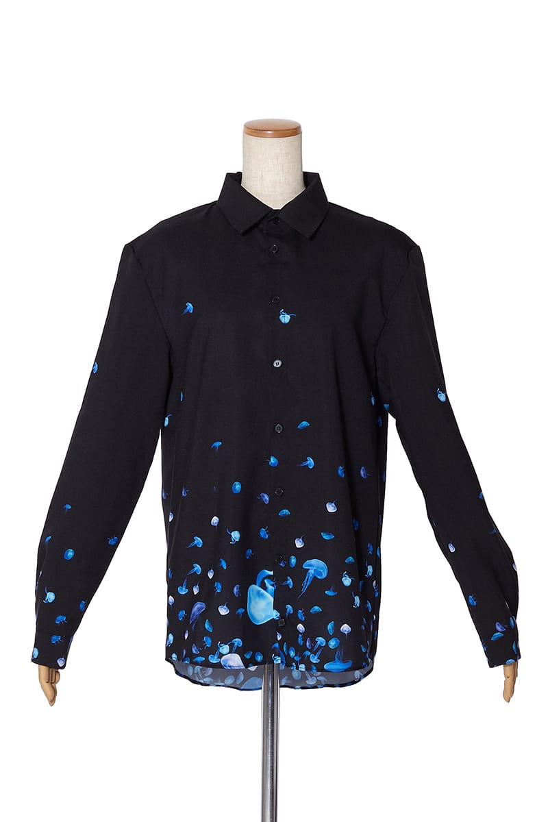 ポイント10倍 Ankorock アンコロック シャツ メンズ ブラウス レディース ユニセックス 服 ブランド 長袖 スリム 細身 総柄 プリント 柄シャツ 黒 ブラック パズル Ankorock 春夏新色 Crystalgalleryva Com