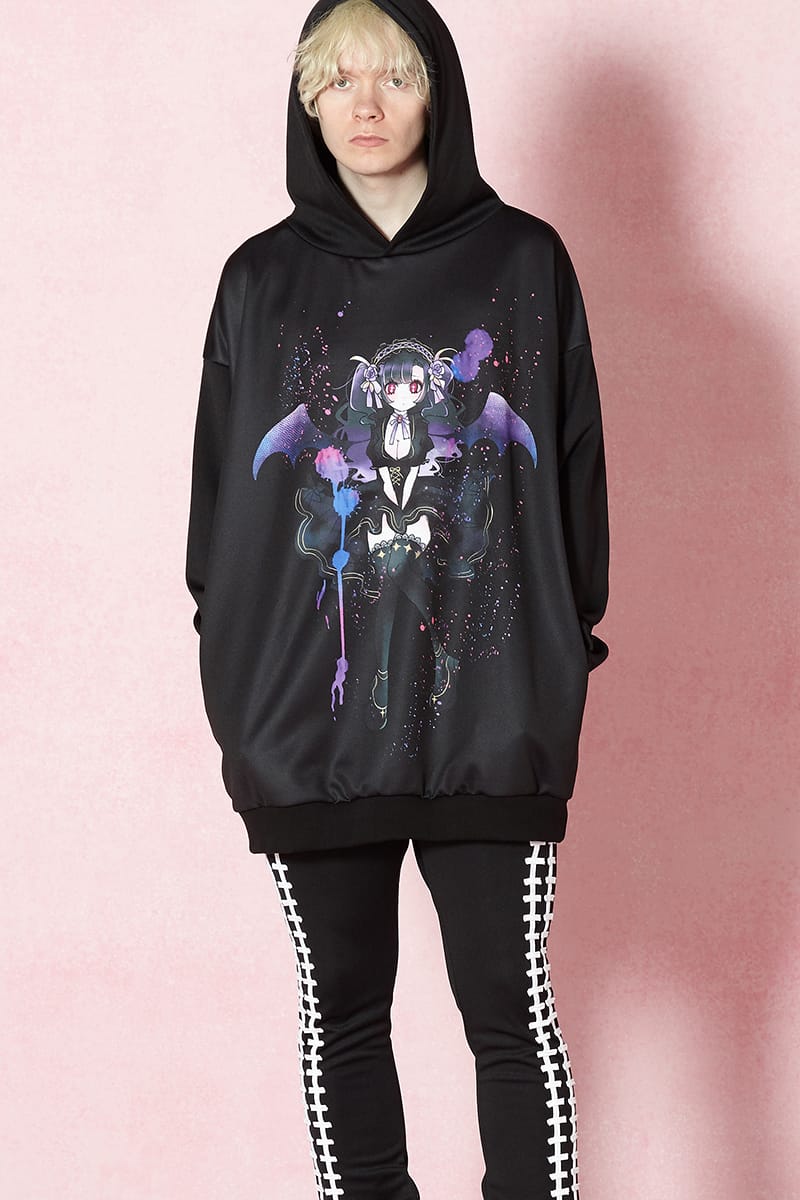 楽天市場 Ankorock アンコロック パーカー メンズ プルオーバー レディース ユニセックス 服 ブランド 長袖 ロング丈 プルパーカー ガールズプリント かわいい 大きいサイズ ビッグシルエット オーバーサイズ 黒 ブラック 女の子 動物 アニマル Ankorock