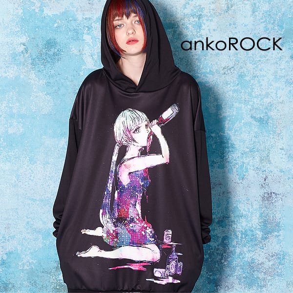 100 の保証 楽天市場 Ankorock アンコロック パーカー メンズ プルオーバー レディース ユニセックス 服 ブランド 長袖 ロング丈 プル パーカー ガールズプリント 大きいサイズ ビッグシルエット オーバーサイズ 黒 ブラック 女の子 Ankorock 国内最安値 Advance