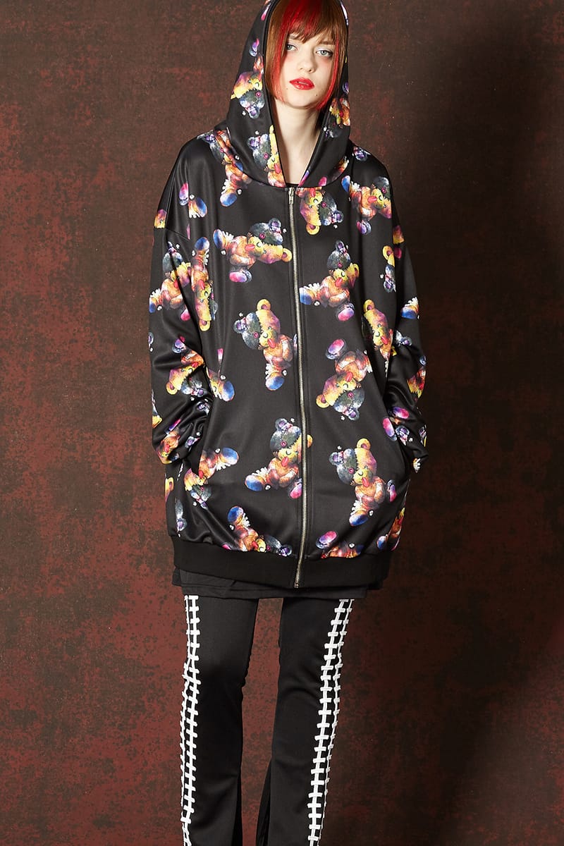 安価 アニマル ブラック 黒 オーバーサイズ ビッグシルエット 大きいサイズ 動物柄 プリント ジップアップパーカー ロング丈 長袖 ブランド 服 ユニセックス レディース ジップパーカー メンズ パーカー Ankorハリネズアンコロック パーカー