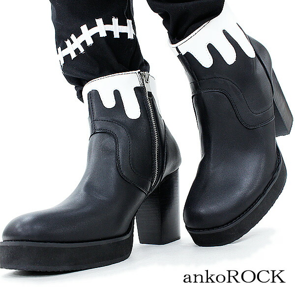 ankoROCK | 라쿠텐 일본: AnkoROCK 모노 크롬 머 쉬 힐 부츠