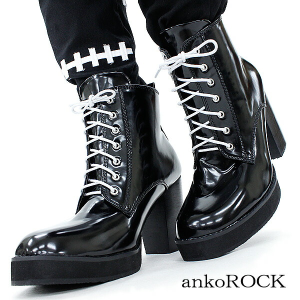 ankoROCK | 라쿠텐 일본: AnkoROCK 안코 록 힐 부츠 남자 힐 부츠 ...