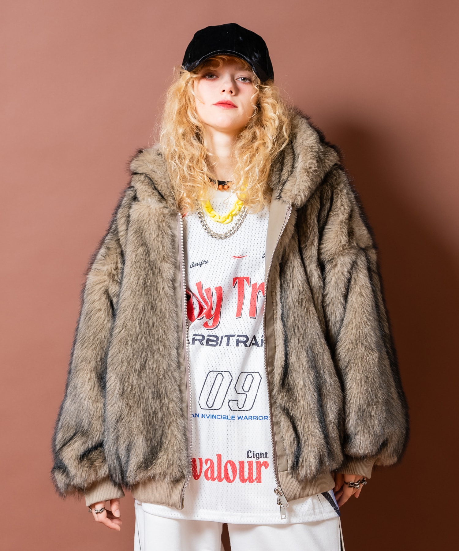 SALE／40%OFF】UNITED ARROWS W フォックスファー ポケット ノーカラー