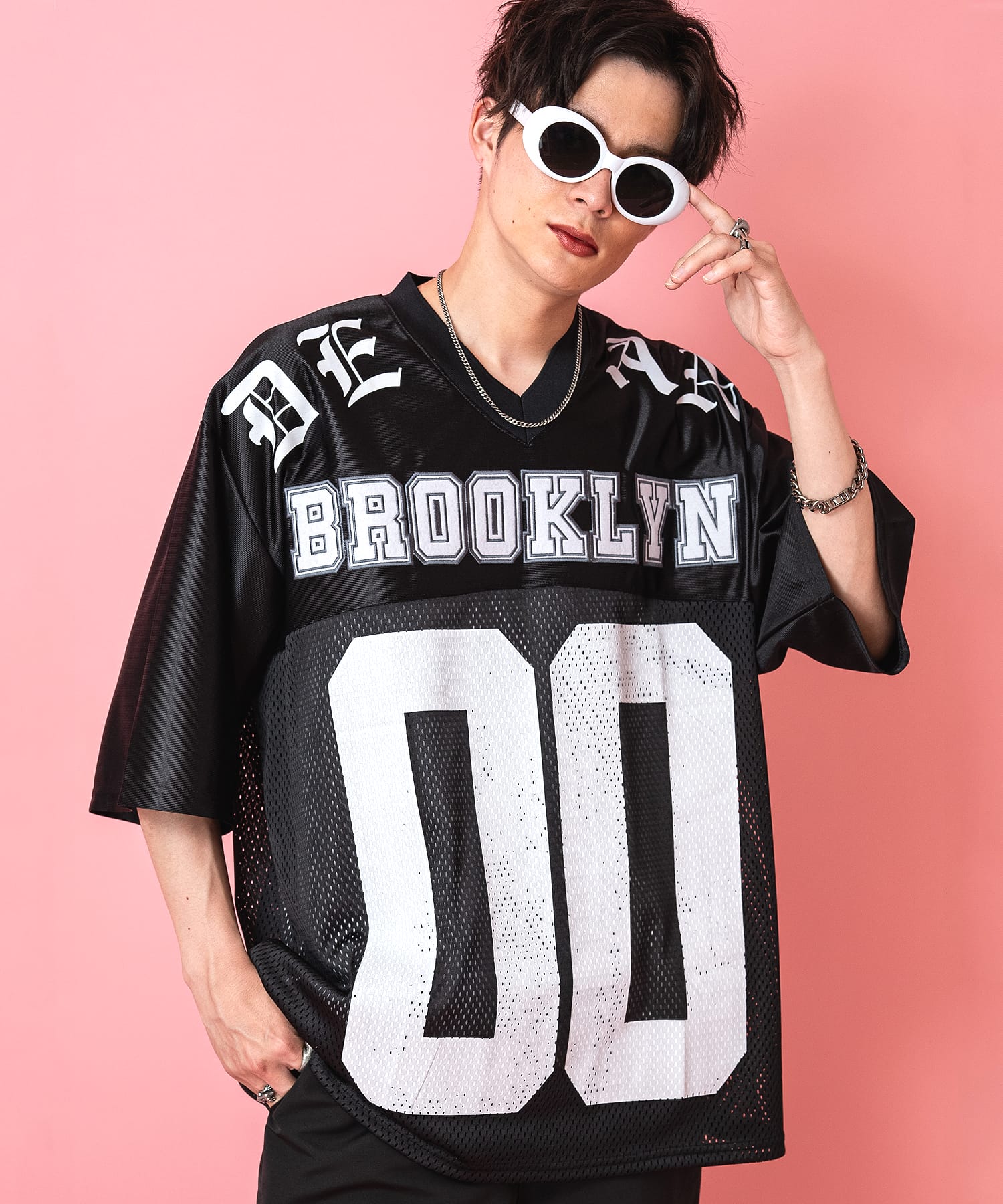 a.p.o.v. ナンバリングフットボールシャツ / 半袖 メンズ レディース ユニセックス ホッケーシャツ オーバーサイズ ビッグシルエット ゲームシャツ ユニフォーム