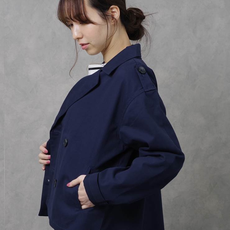 楽天市場 Sale セール トレンチコート レディース ファッション 40代 30代 代 春 アウター スプリングコート ショートトレンチ オフィスカジュアル 通勤 アンルル Anlulu プチプラ アンルル