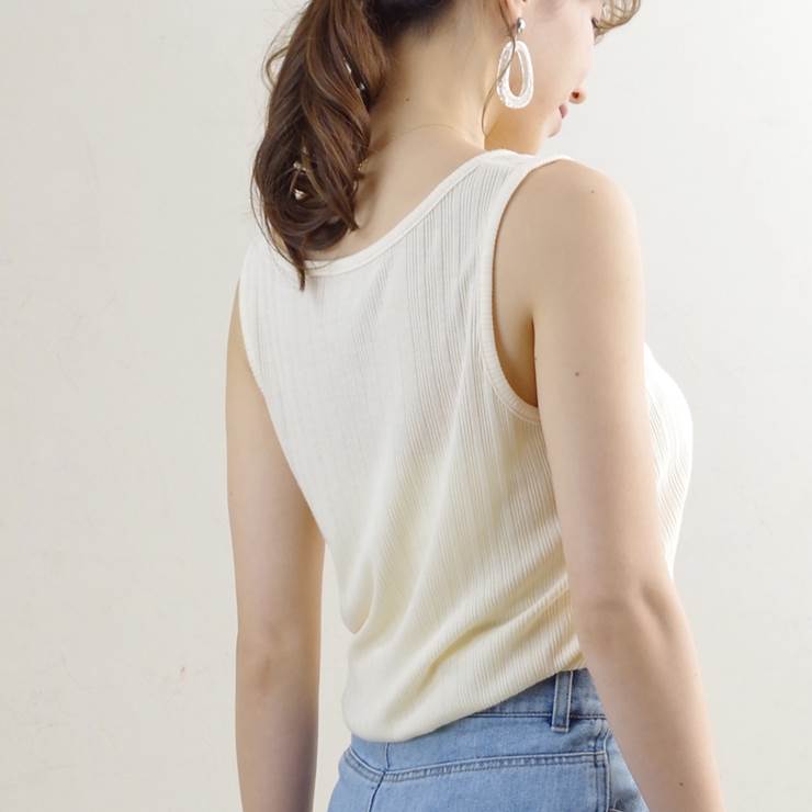 楽天市場 ノースリーブ タンクトップ レディース ファッション インナー リブ シンプル カジュアル 速乾 リラックス 秋 冬 30代 40代 プチプラ アンルル