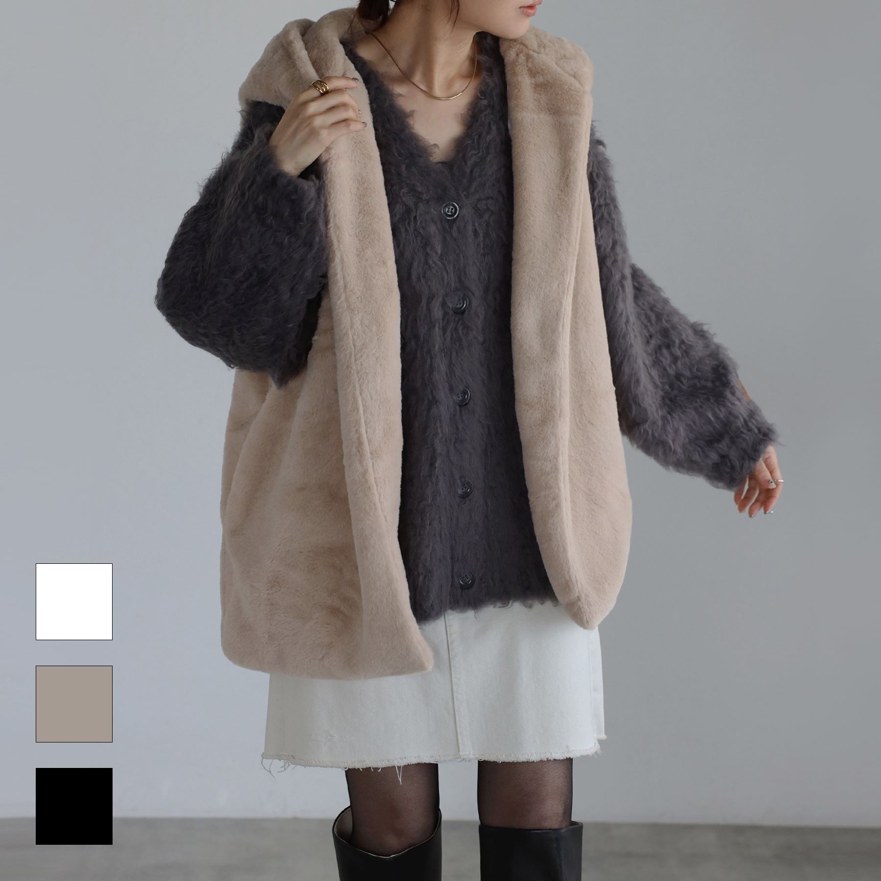 楽天市場】LAPULE ファーベスト レディース フェイクファー ベスト