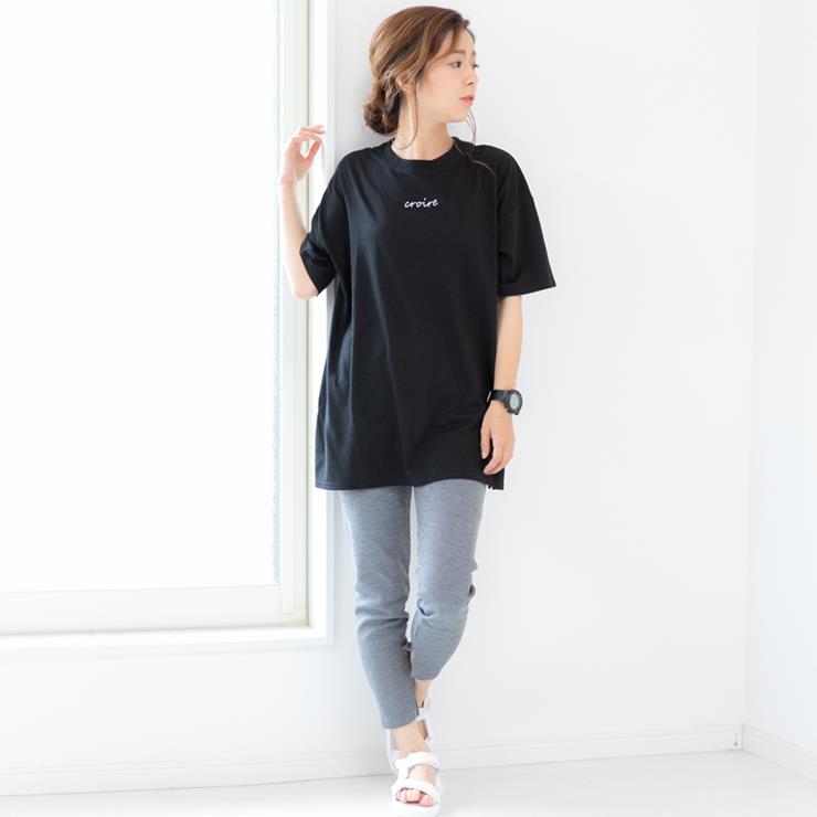 楽天市場 レディース ファッション ゆったり 30代 40代 春 夏 体形カバー トップス Tシャツ 刺繍 カジュアル シンプル オーバーサイズ ビッグt アンルル