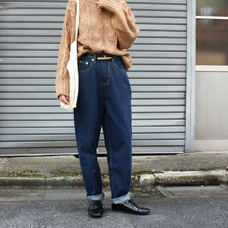 楽天市場 Sale セール レディース ファッション 大きいサイズ 40代 30代 秋 冬 デニム パンツ ワイドパンツ ビッグシルエット ハイウエスト ゆったり カジュアル プチプラ アンルル