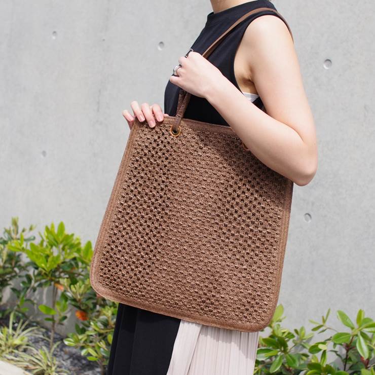 楽天市場 Sale セール トートバッグ レディース 軽い ファッション 30代 40代 春 夏 ペーパーバッグ ポケット付き フェイクレザー カジュアル アンルル Anlulu プチプラ アンルル