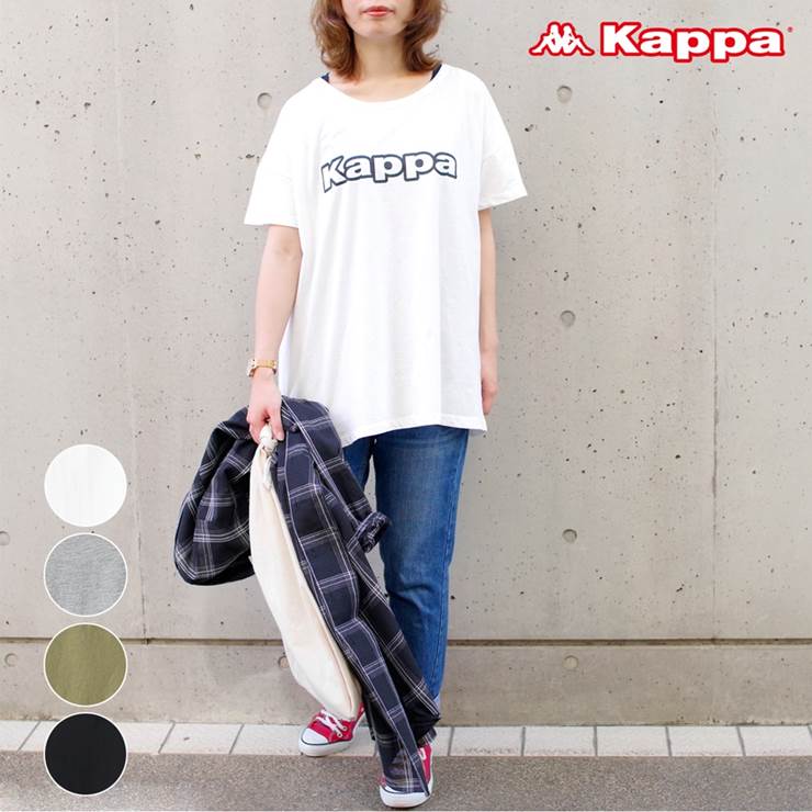 楽天市場 Sale セール Kappa Tシャツ レディース ファッション ゆったり 体型カバー 代 30代 トップス 半袖 ユニセックス ロゴt スポーツミックス 別注 アンルル Anlulu プチプラ アンルル