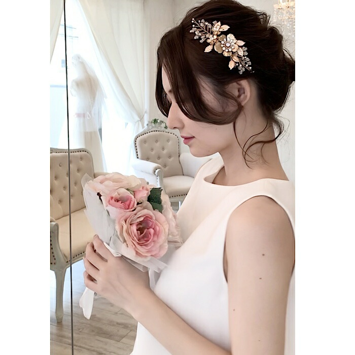 小枝アクセサリー 小枝 ヘッドピース ヘッドパーツ ヘッドコサージュ 髪飾り パール ナチュラル ゴールド ティアラ ウエディング ブライダル 花嫁 結婚式 ブライダルアクセサリー ウエディングアクセサリー Sermus Es