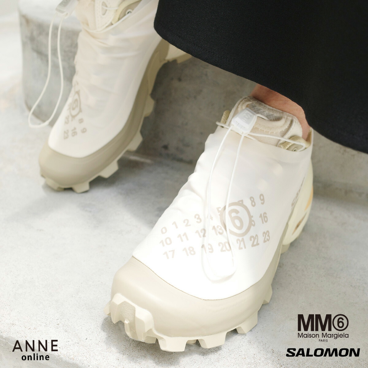 【★尖んがり20倍客体★】 MM6 メゾンマルジェラ SALOMON Cross Dust │ 靴 maisonmargiela はりつけ台 砂ぼこり crossdust スニーカー サロモン Salomon 共同研究 軽さ 今めかしい シューズ 通気性 テック系