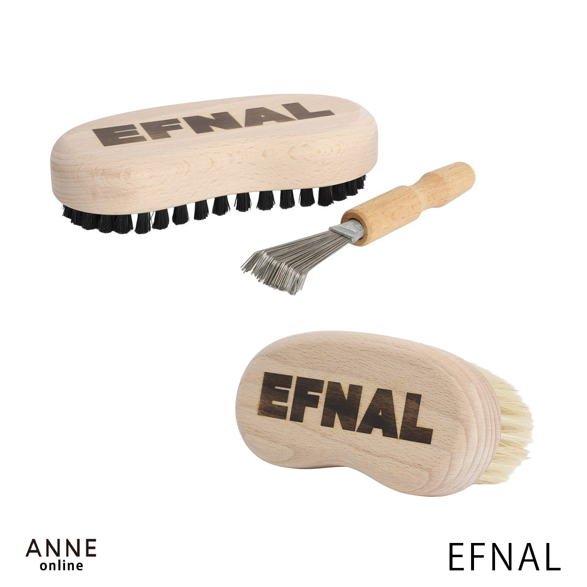 ◇ EFNAL イフナル │ 天然毛 衣類用ブラシ ニット efnal care ケア用品 ギフト クリーニング 簡単 ブラシ コート ケア 洋服ブラシ 猪 馬 木 手持ち ハンドブラシ ブラシ 毛玉取り|ANNE online