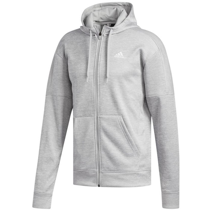 adidas black polyester fleece jacket