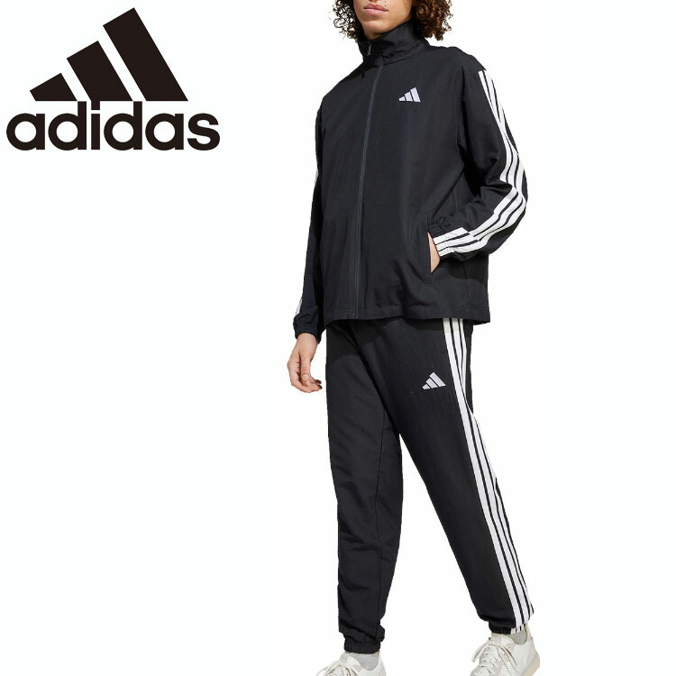 ■新品★アディダス ウーブン(ナイロン)上下セット　3ライン★H15580■ adidas アディダス ウインドブレーカー メンズ 上下 WORD
