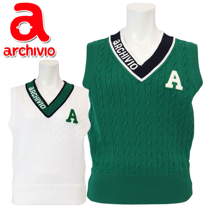 アルチビオ　レディースベスト　サイズM a458217 楽天市場】【当店在庫】アルチビオ 春夏 ゴルフ ケーブルVネックベスト