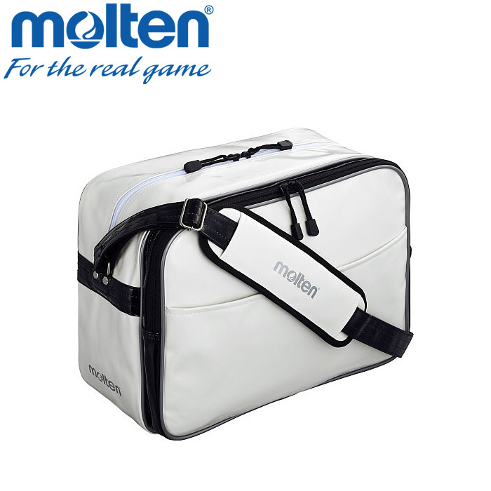 Molten Enamel Bag Medium Size Black And White Km0073 Wk - 