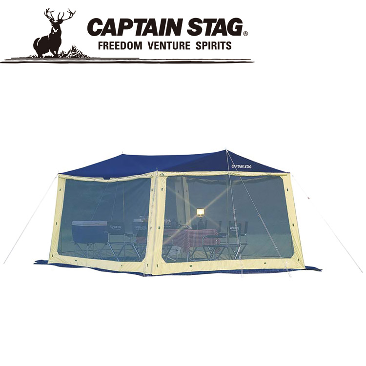 CAPTAIN STAG レジーナ メッシュタープ（キャノピー付） レジーナメッシュタープセット(キャノピー付) - アウトドア