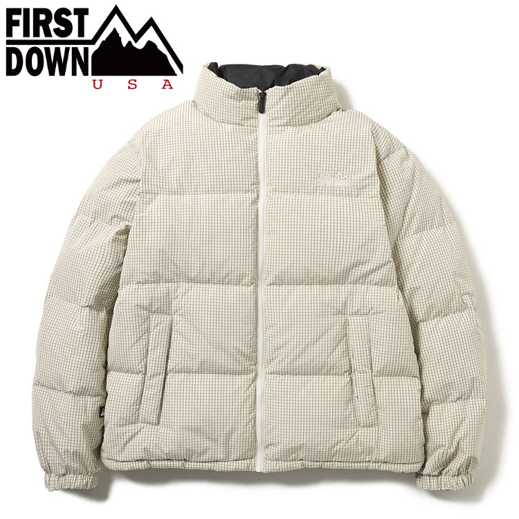 【先着順!!期間限定MAX3,500円OFFクーポン発行中!!有効期間:4/6(月)00:00～4/12(日)23:59迄】FIRST DOWN USA BUBBLE DOWN JKT GRAPH CHECK F942003-01 メンズ レディース