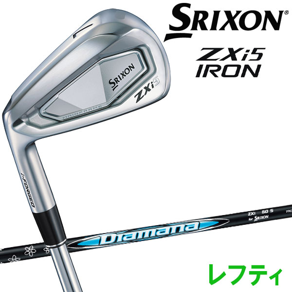 【先着順!!期間限定MAX3,500円OFFクーポン発行中!!有効期間:4/6(月)00:00～4/12(日)23:59迄】ダンロップ スリクソン ZXi5 アイアン レフティ 6本セット Diamana Zxi カーボン 2024モデル