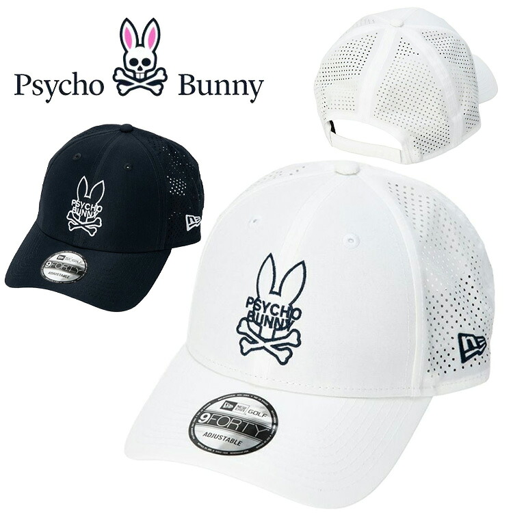【期間限定MAX3,500円OFFクーポン発行中！！有効期間：4/17(金)17:00～4/21(火)07:59迄】サイコバニーゴルフ NEW ERAコラボ 9FORTY パンチング キャップ PBMG602F 2026春夏 日本正規品
