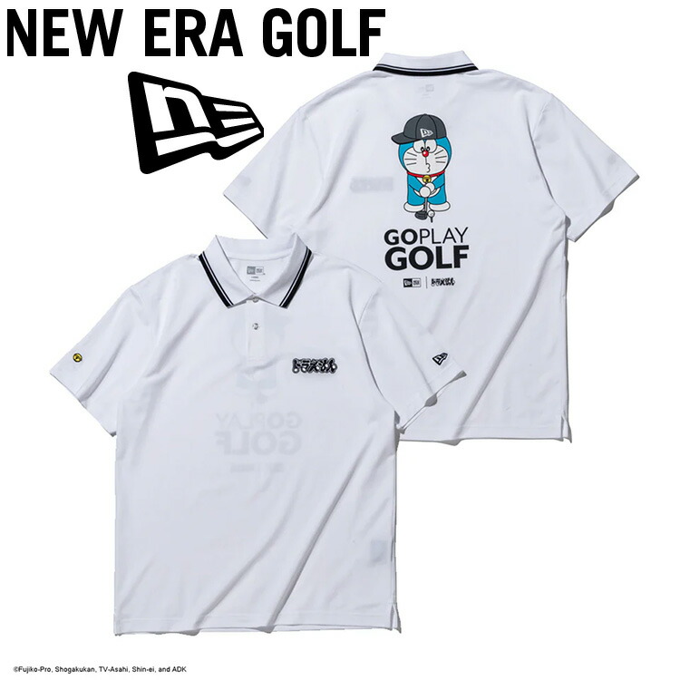 【期間限定MAX4,000円OFFクーポン発行中!!有効期間:7/17(金)17:00~7/27(月)07:59迄】ニューエラ ゴルフ ドラえもん GO PLAY GOLF 鹿の子 ポロシャツ メンズ 2026春夏 14935370|アネックススポーツ