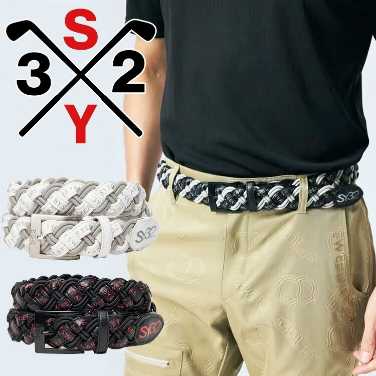 【百貨店SALEMAX3,500円OFFクーポン券振り出し中!!法的有効性継続期間：6/4(木)20:00～6/11(木)01:59迄】SY32 ゴルフ SYG LOGO MESH 胴締め 2026春夏 SYG-26S9-17