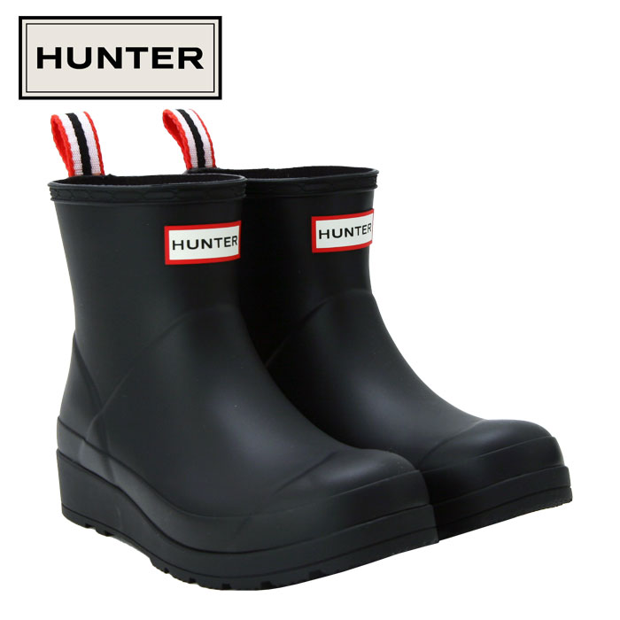 アウトレット送料無料 Hunter ハンター オリジナル プレイ ショートブーツ レディース Wfsrma Blk 人気ショップが最安値挑戦 Goalsr Com
