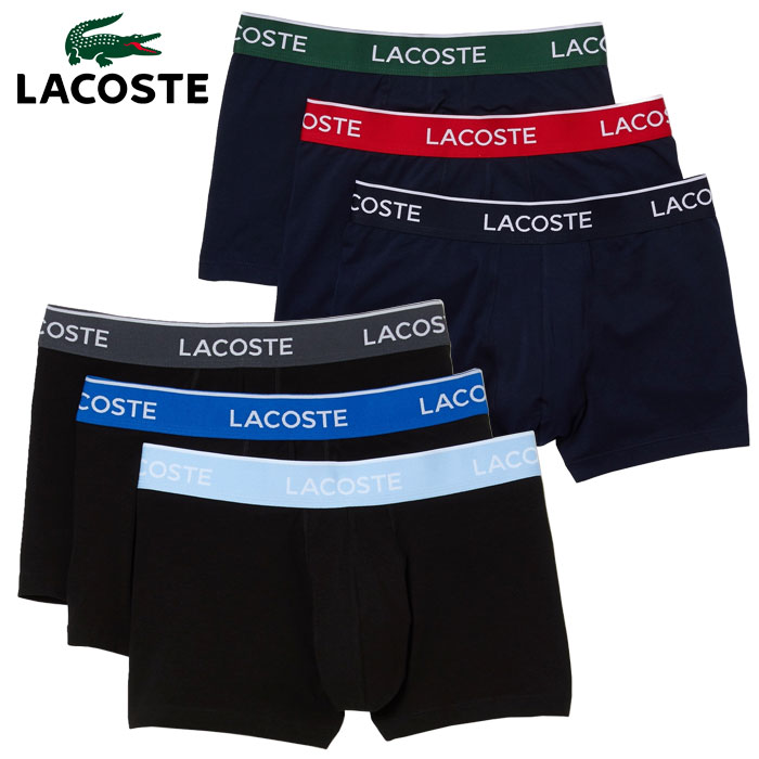 LACOSTE ラコステ 38 パンツ3本セット Amazon | ラコステ メンズ下着 綿 ストレッチ トランクス マルチ