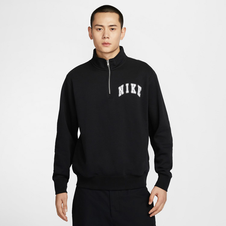 XL 新品 ナイキ ハーフジップ スウェット トレーナー 黒 クラブ ブラック NIKE トレーナー スウェット NIKE/ナイキ ハーフジップ