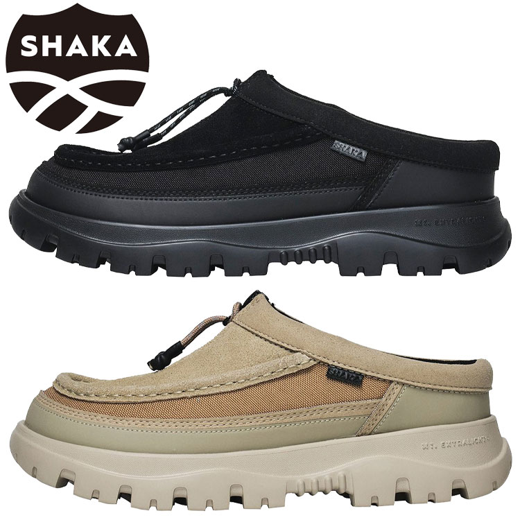【期間限定MAX3,500円OFFクーポン発行中!!有効期間:4/30(木)20:00～5/7(木)07:59迄】SHAKA シャカ ZIP MOCCASIN MULE EX ジップモカシンミュール SK-347 メンズ レディース シューズ